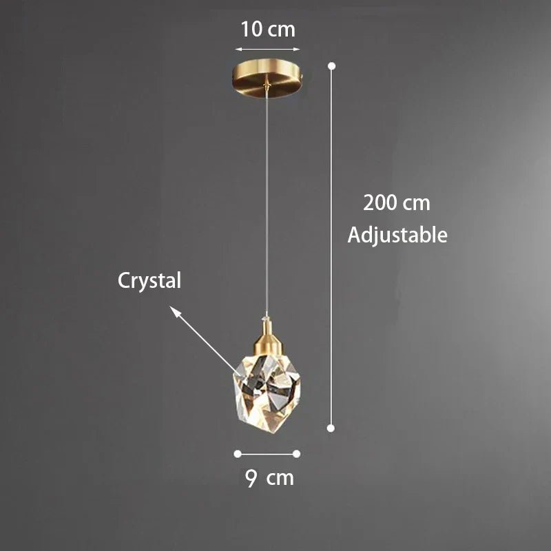 Modern K9 Crystal Linear Pendant Light - Decorbites