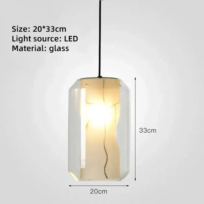 Modern led glass marble pendant light with warm glowing led bulb and crackle patterns for dining room decorbites modern led