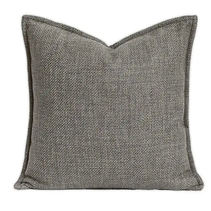 Gray textured throw pillow with woven fabric finish as decorbites light coffee pillow covers for living room decor