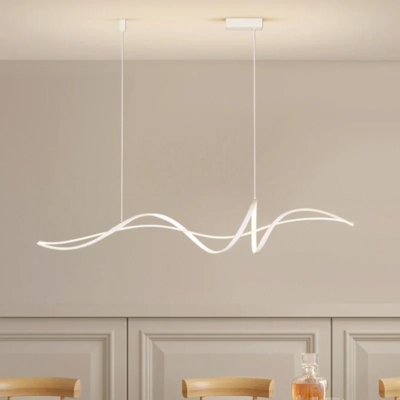 Modern Linear Acrylic Pendant Light in Gold or White - Decorbites