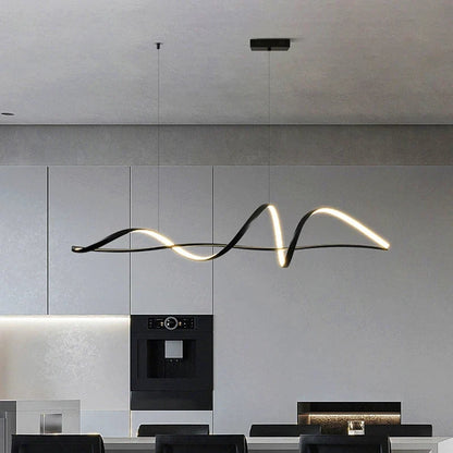 Modern Linear Acrylic Pendant Light in Gold or White - Decorbites