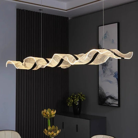 Modern Linear Alloy Pendant Light Chandelier - Decorbites