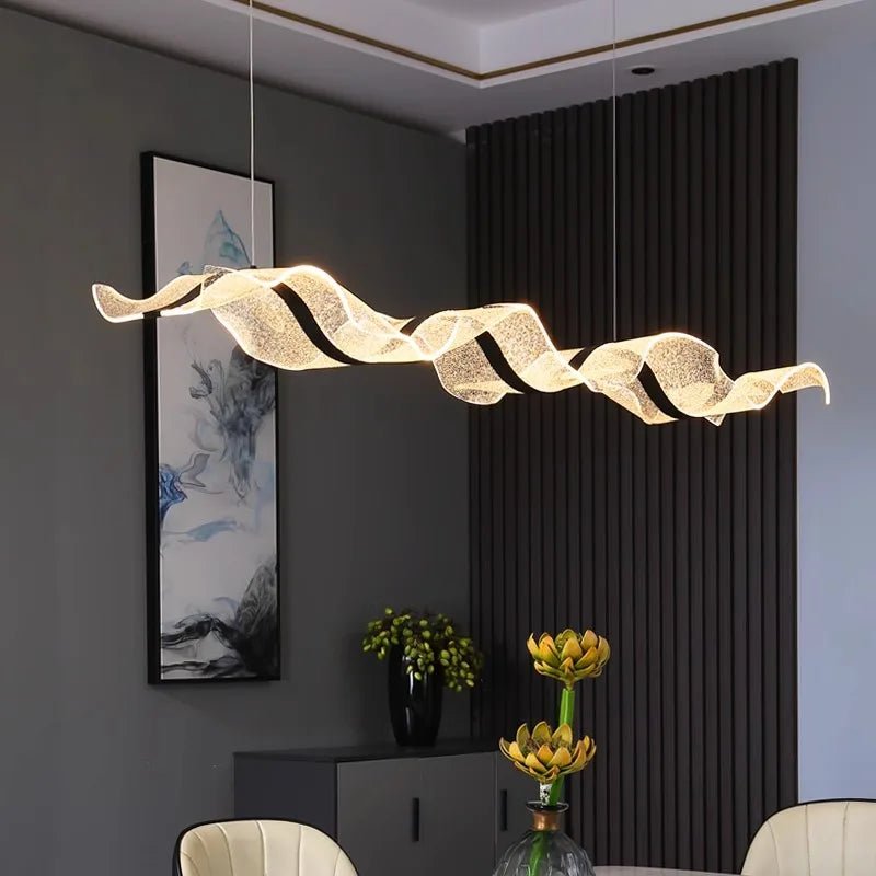 Modern Linear Alloy Pendant Light Chandelier - Decorbites