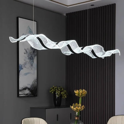 Modern Linear Alloy Pendant Light Chandelier - Decorbites