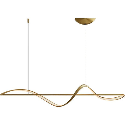 Modern Linear Iron And Acrylic LED Pendant Light - Decorbites