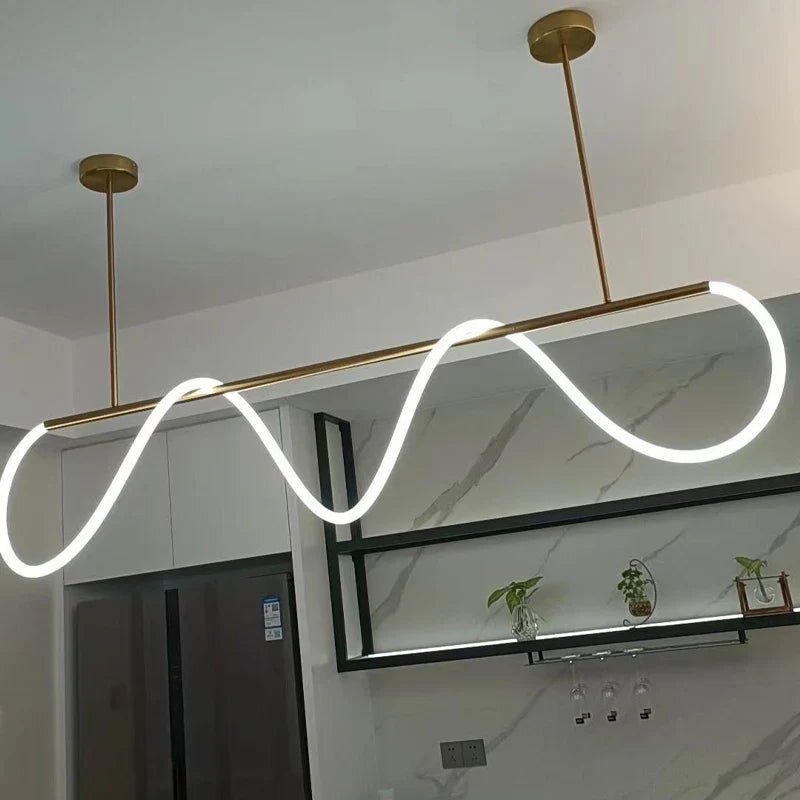 Modern Linear Stainless Steel LED Pendant Light - Decorbites