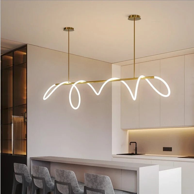 Modern Linear Stainless Steel LED Pendant Light - Decorbites