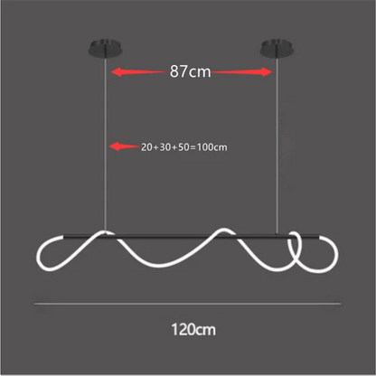 Modern Linear Stainless Steel LED Pendant Light - Decorbites