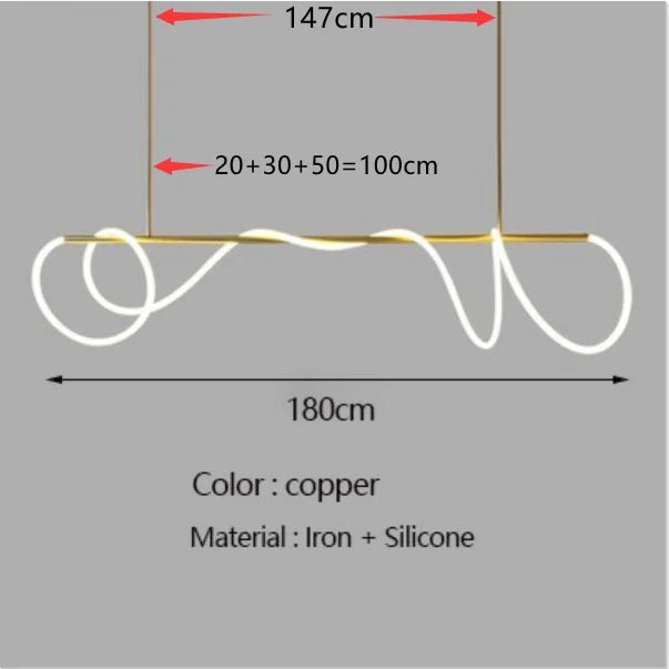 Modern Linear Stainless Steel LED Pendant Light - Decorbites