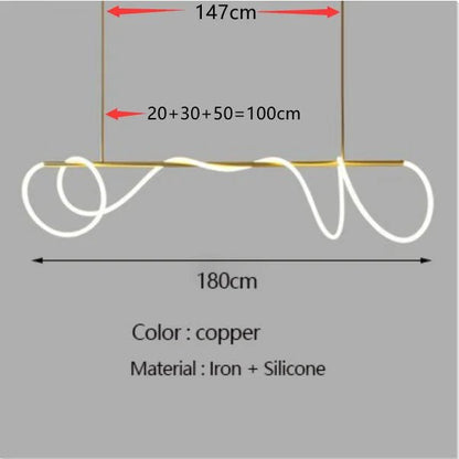 Modern Linear Stainless Steel LED Pendant Light - Decorbites