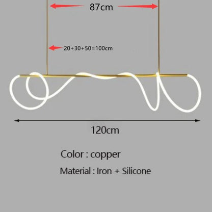 Modern Linear Stainless Steel LED Pendant Light - Decorbites