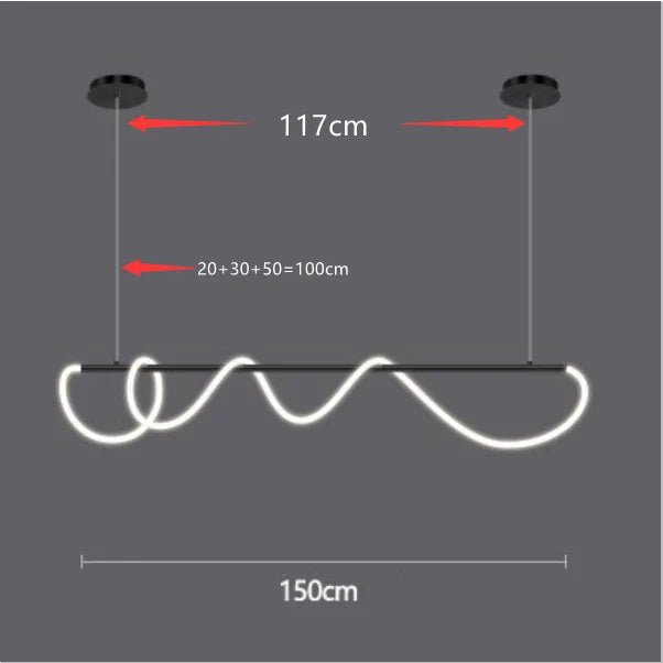 Modern Linear Stainless Steel LED Pendant Light - Decorbites