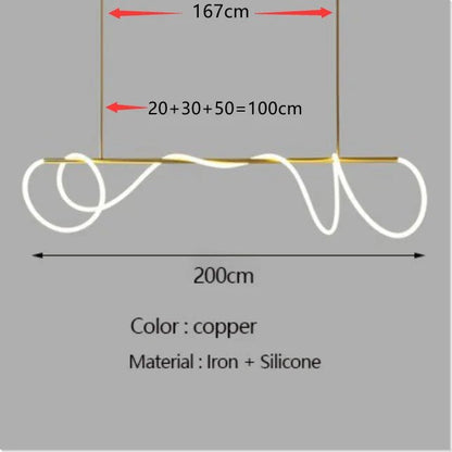 Modern Linear Stainless Steel LED Pendant Light - Decorbites