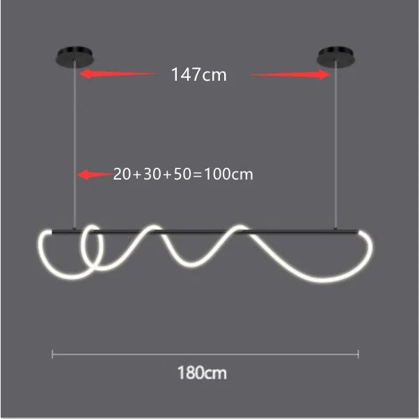 Modern Linear Stainless Steel LED Pendant Light - Decorbites