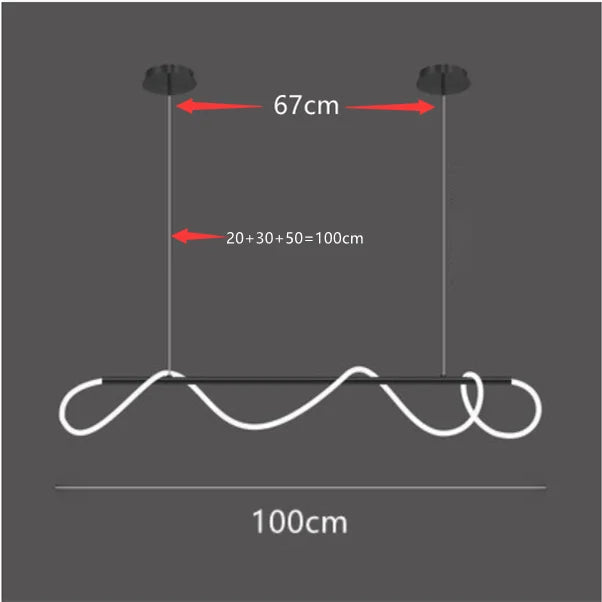 Modern Linear Stainless Steel LED Pendant Light - Decorbites
