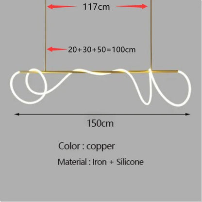Modern Linear Stainless Steel LED Pendant Light - Decorbites