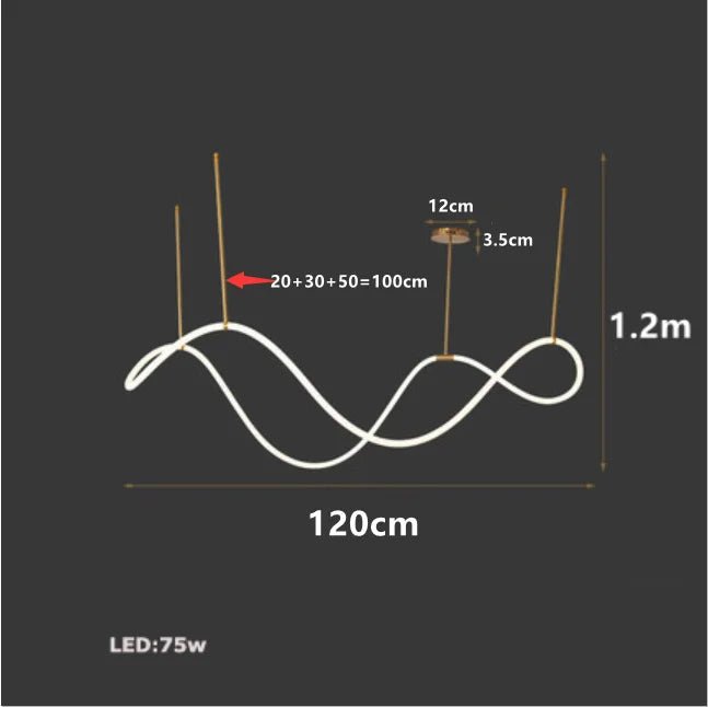 Modern Linear Stainless Steel LED Pendant Light - Decorbites