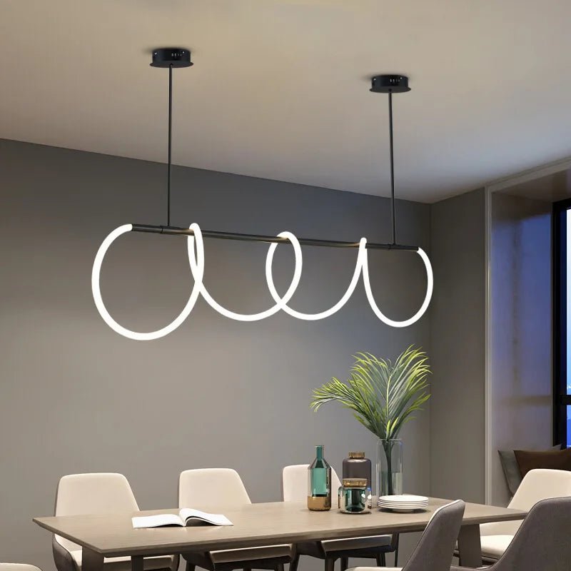Modern Linear Stainless Steel LED Pendant Light - Decorbites