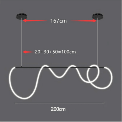 Modern Linear Stainless Steel LED Pendant Light - Decorbites