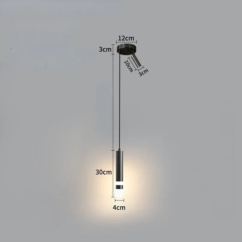 Modern Long Double Spotlight Pendant Light in Black/Gold - Decorbites