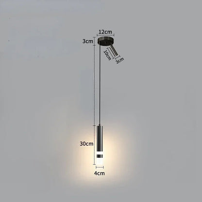 Modern Long Double Spotlight Pendant Light in Black/Gold - Decorbites