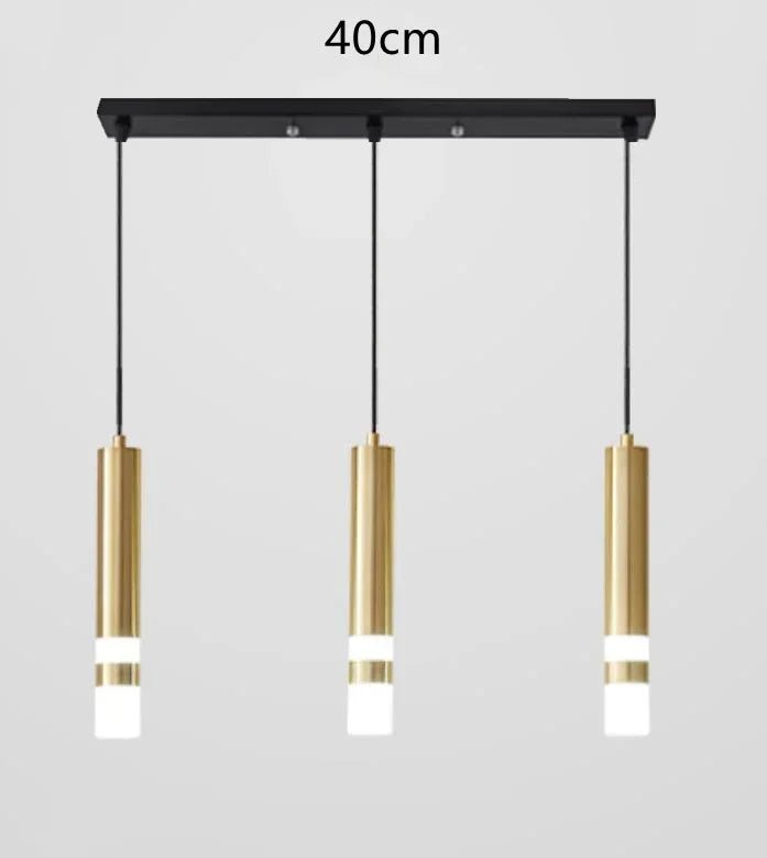 Modern Long Double Spotlight Pendant Light in Black/Gold - Decorbites