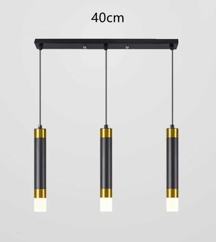 Modern Long Double Spotlight Pendant Light in Black/Gold - Decorbites