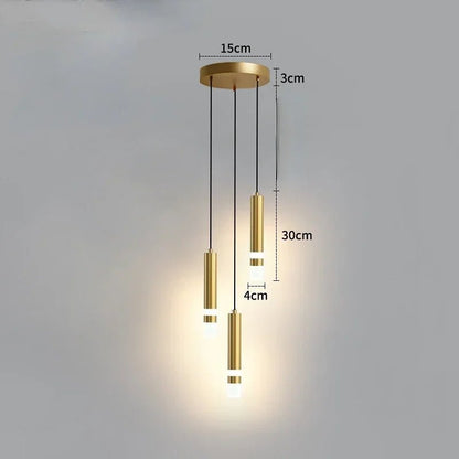 Modern Long Double Spotlight Pendant Light in Black/Gold - Decorbites