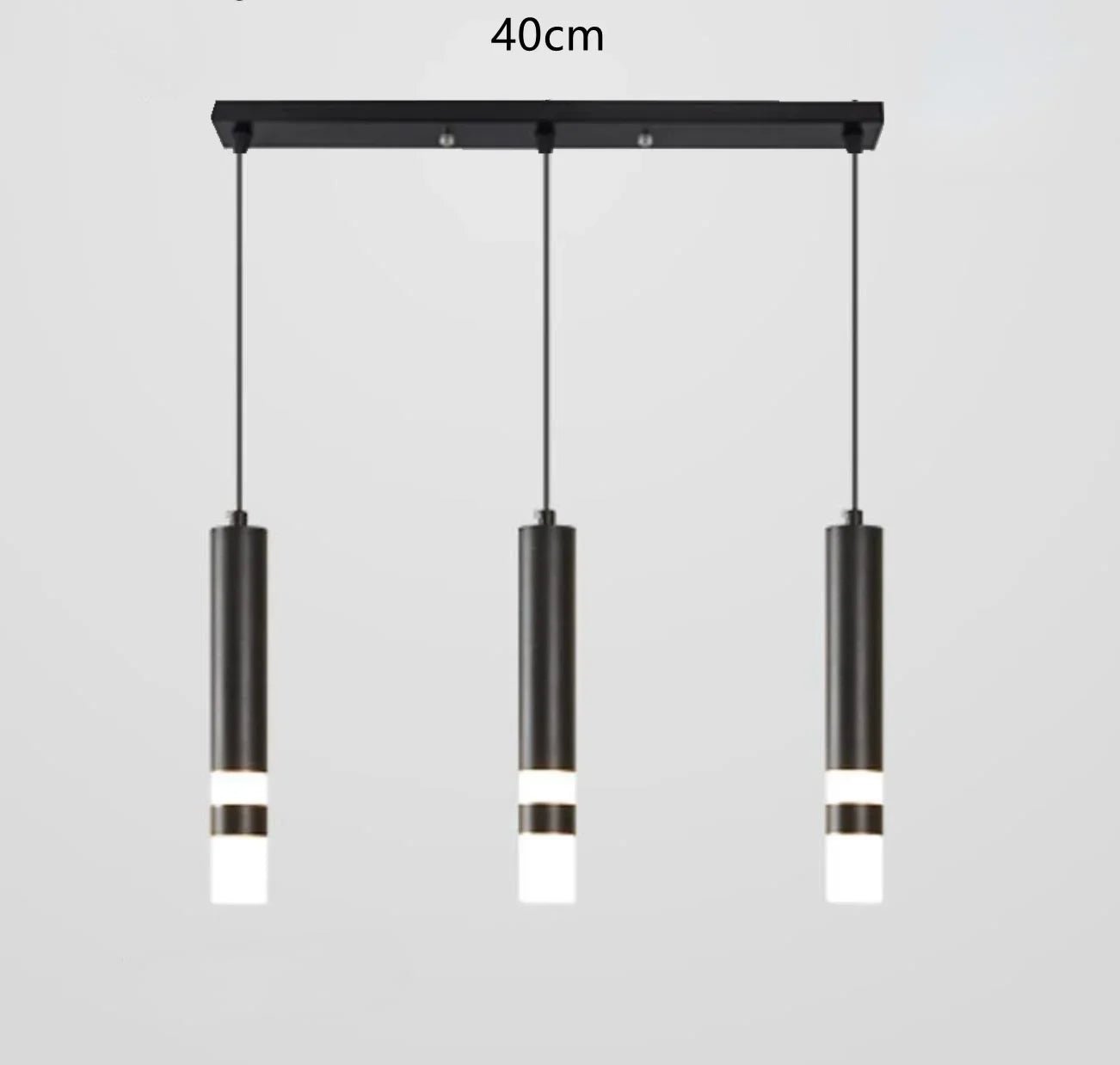 Modern Long Double Spotlight Pendant Light in Black/Gold - Decorbites