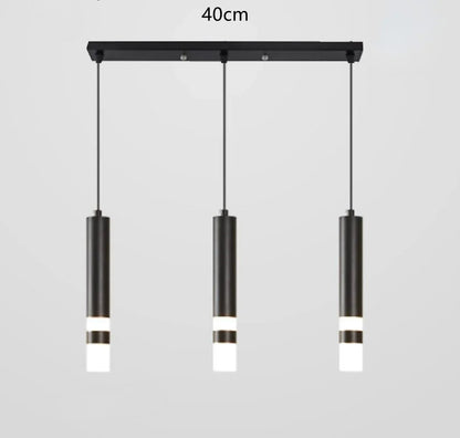 Modern Long Double Spotlight Pendant Light in Black/Gold - Decorbites