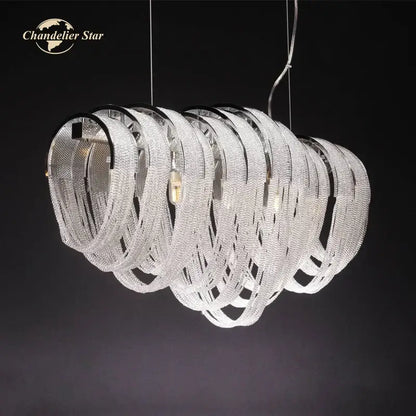 A modern luxury crystal circle led tassel chandelier with cascading clear crystal chains and black metal frames for living room decorbites crystal circle