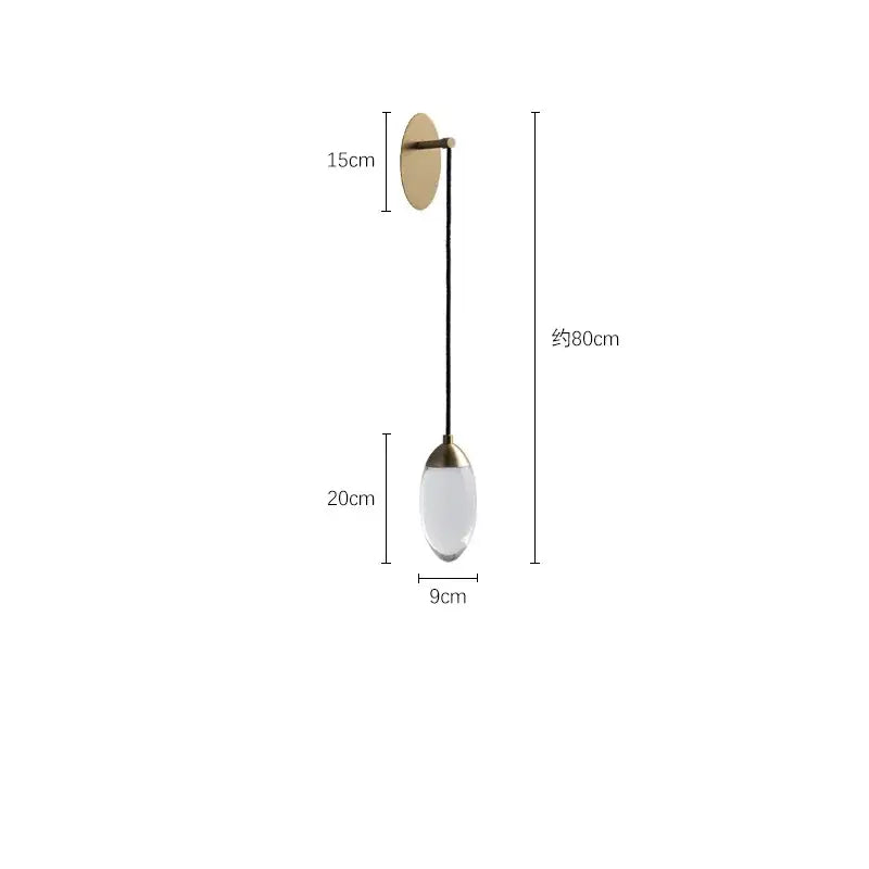 Modern luxury gold crystal led wall light with brass finish and oval frosted glass shade for elegant bedroom decorbites crystal led wall