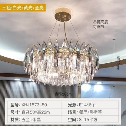 Modern luxury gold decorbites crystal atmosphere chandelier with cascading teardrops and adjustable height for dining spaces
