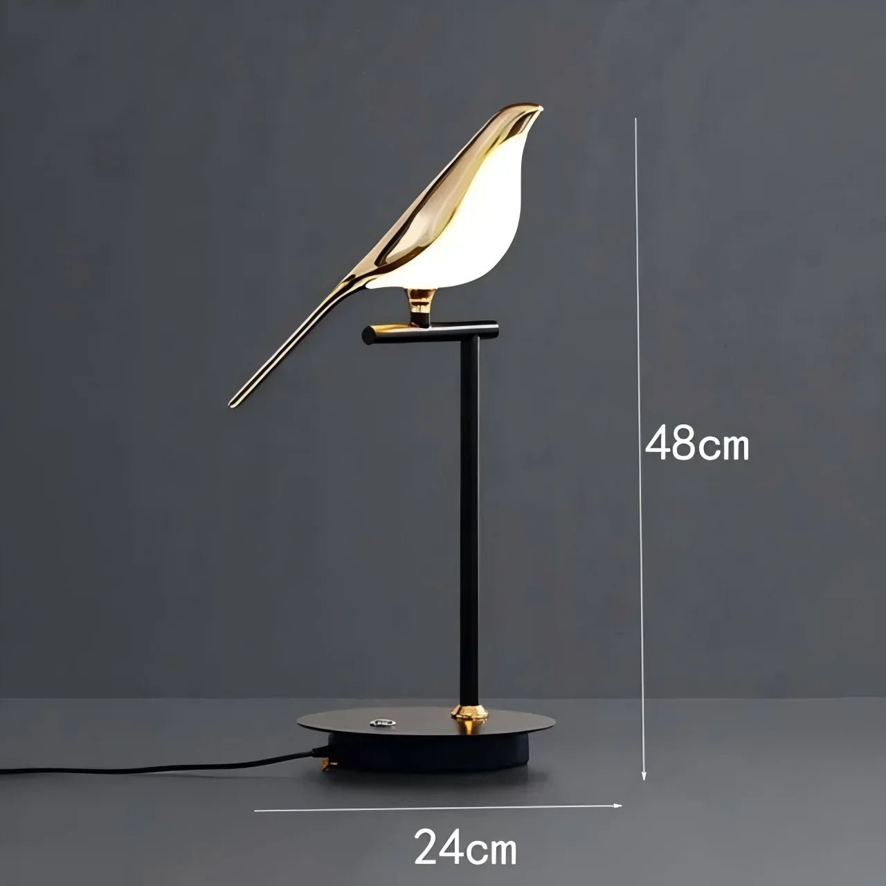Modern Magpie Bird Pendant Light in Iron Finish - Decorbites
