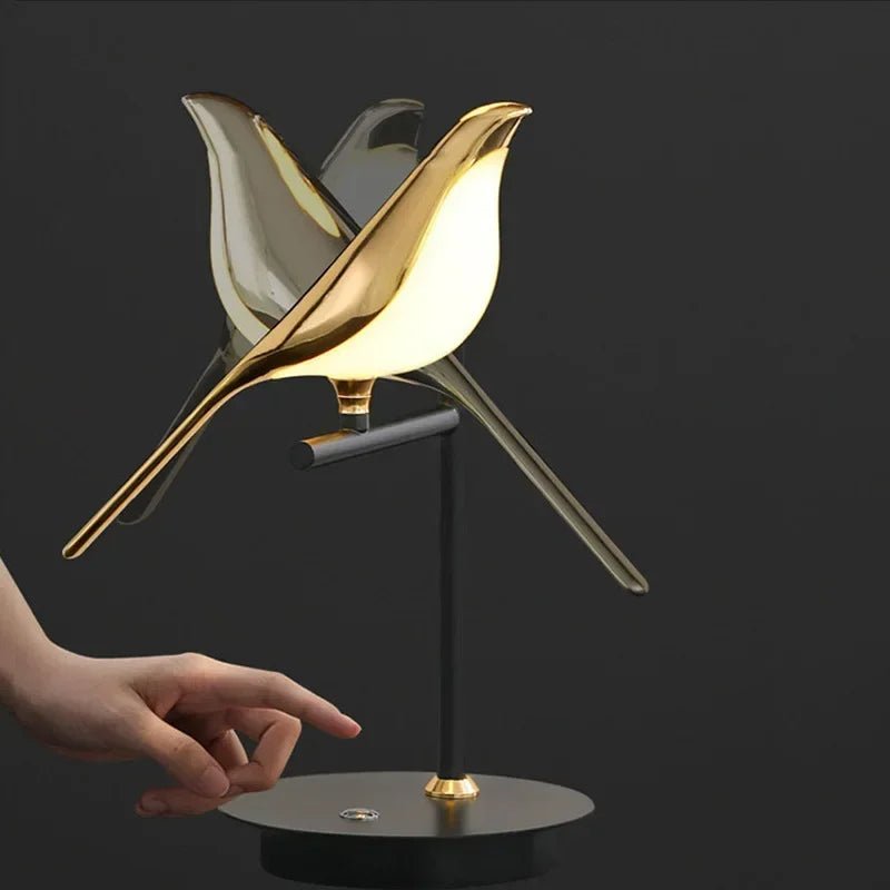Modern Magpie Bird Pendant Light in Iron Finish - Decorbites