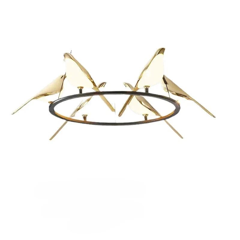 Modern Magpie Bird Pendant Light in Iron Finish - Decorbites