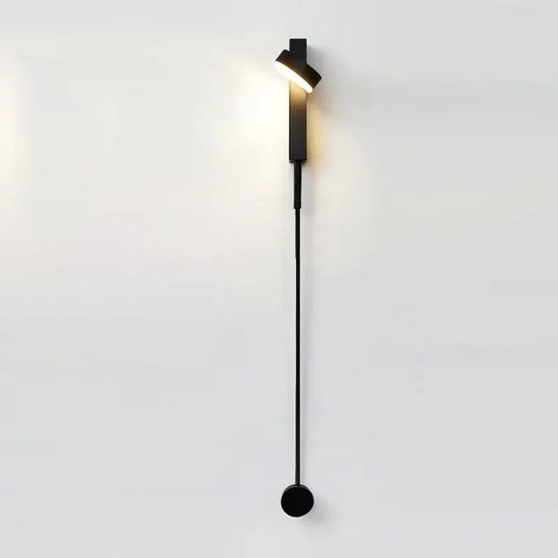 Modern marble and black rotation led wall lamp with sleek black minimalist design and warm bedroom lighting decorbites black rotation