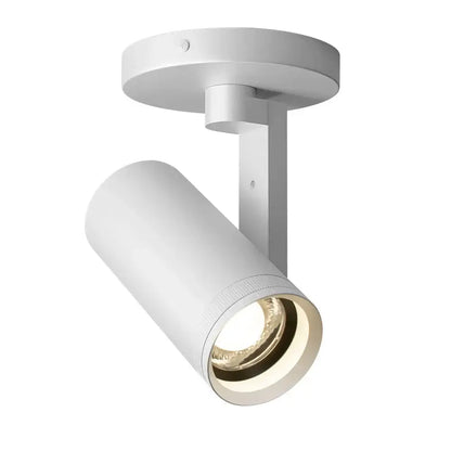 Modern matte black 12w dimmable led ceiling spotlight with white cylindrical track light and sleek matte finish for living room decor