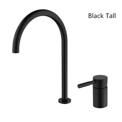 Modern matte black basin faucet with tall sleek design and matte finish for bathroom decorbites black basin use