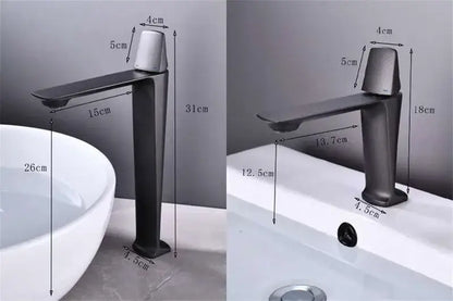 Modern matte black and white brass sink faucet with sleek minimalist design and tall spout for black brass bathroom decorbites