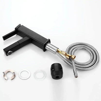 Modern matte black basin faucet with sleek design and flexible braided chrome hose decorbites black basin faucet