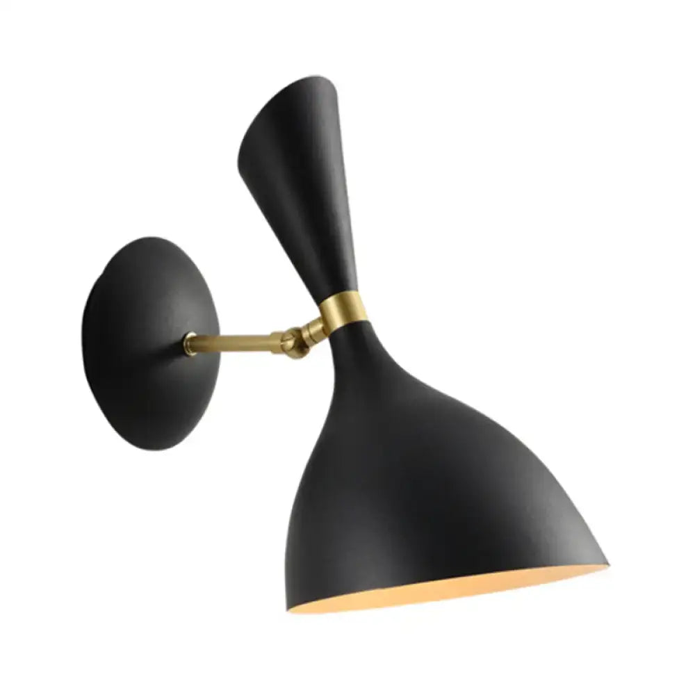 Modern matte black and brass wall lamp with adjustable arm light type suitable for 220v-240v and 110v-120v use