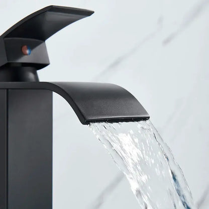 Modern matte black brass bathroom waterfall sink faucet with a sleek black brass bathroom decorbites black brass design
