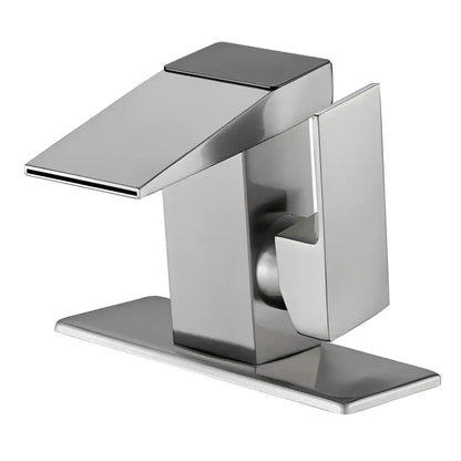 Modern chrome-finished rectangular basin faucet with sleek minimalist design for decorbites digital display basin use