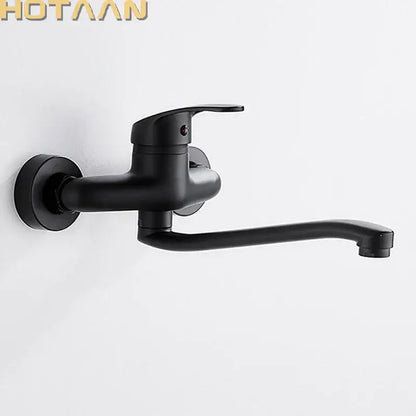Modern matte black dual hole kitchen faucet with sleek curved spout by decorbites dual hole kitchen fixture