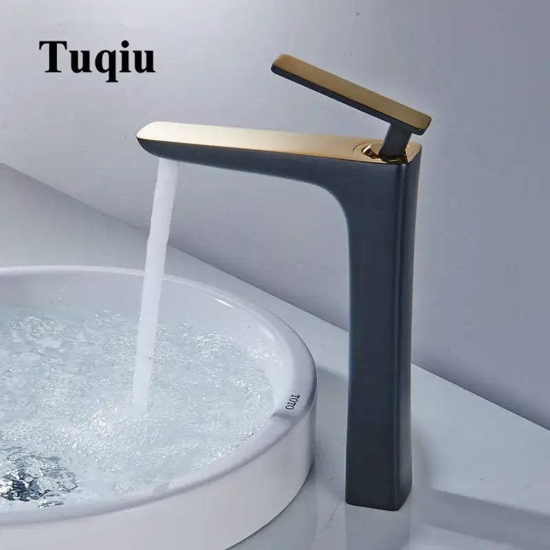 Modern matte black and gold basin faucet with sleek minimalist design for decorbites basin faucet bathroom mixer tap