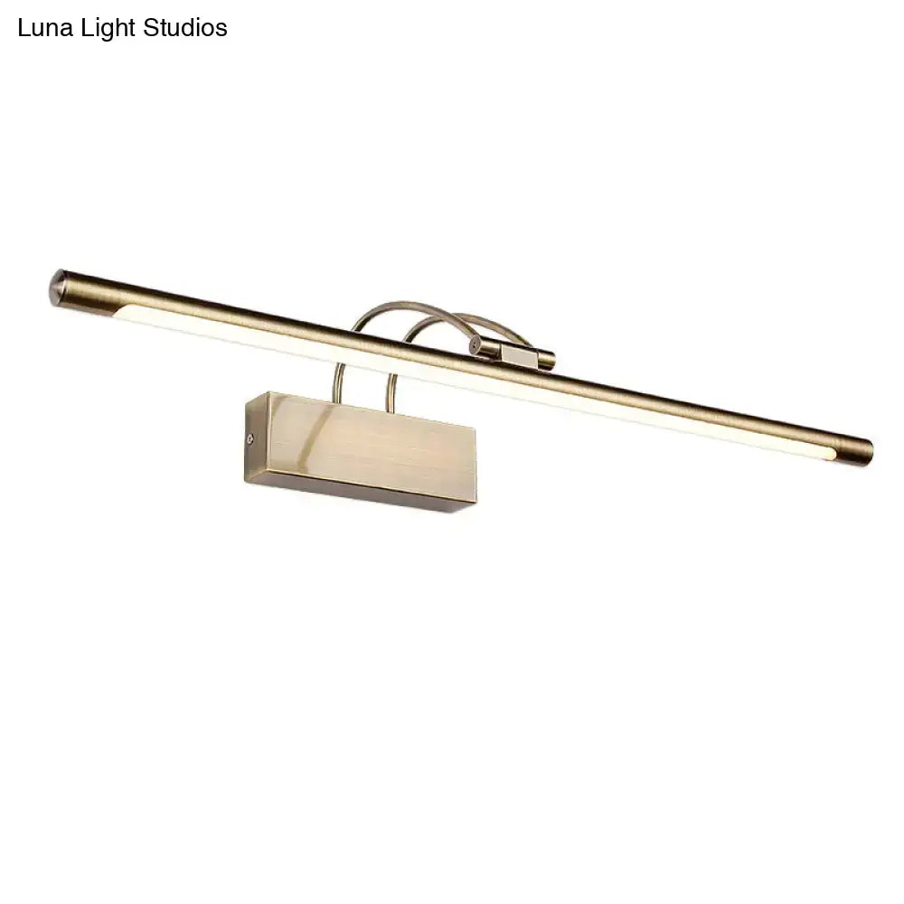 Modern matte black led wall light with black nickel brushed brass finish and sleek rectangular integrated lighting bar