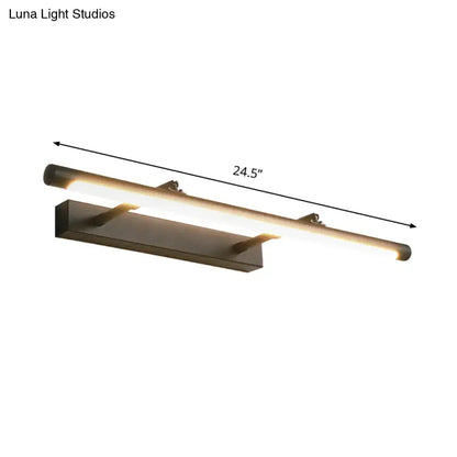 Modern brushed bronze wall light with sleek elongated design and warm led illumination for 110v-120v use