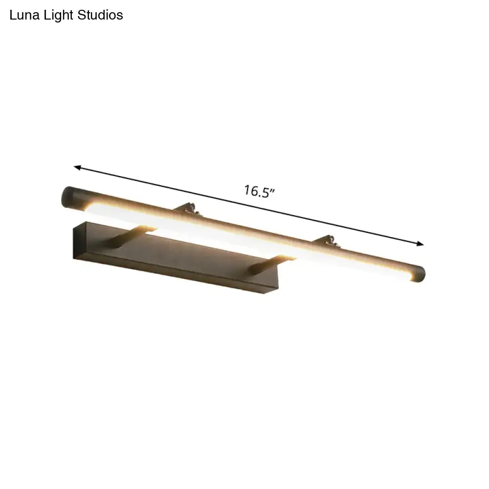 Modern matte black led wall light with brushed bronze finish and warm white illumination for 110v-120v use