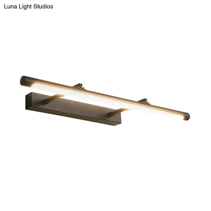 Modern matte black led wall light with sleek cylindrical design and warm white illumination for 110v-120v use